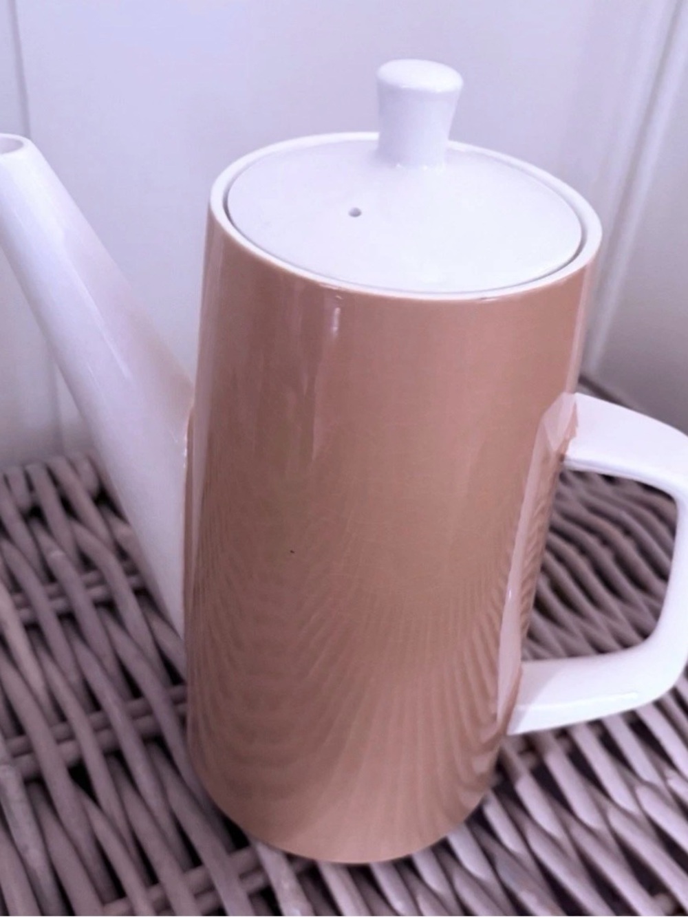 Mikasa Elite Fine China/Made in Japan/midcentury modern brown coffee-pot
